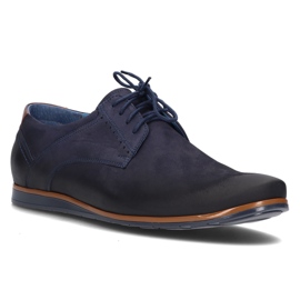 Zapatos de piel Filippo 1757 azul marino 1