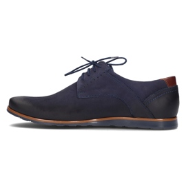 Zapatos de piel Filippo 1757 azul marino 2