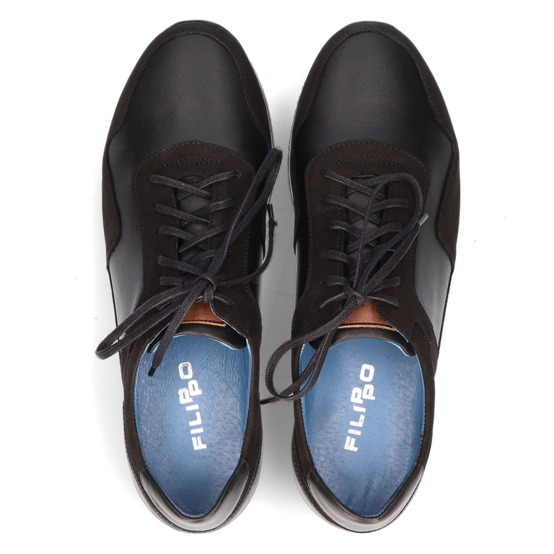 Zapatos de piel Filippo 1755 negro 1