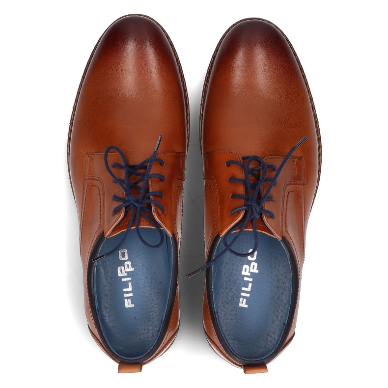Zapatos de piel Filippo 1726 marrón 1