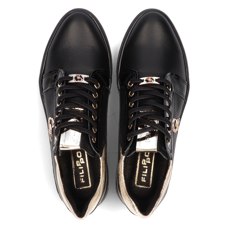 Deportivas de piel Filippo 128 negro 1