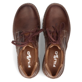 Zapatos de piel Filippo 835 marrón 4