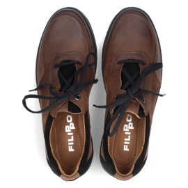Zapatos de piel Filippo 918 marrón 4