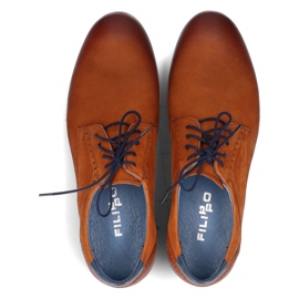 Zapatos de piel Filippo 1757 marrón 4