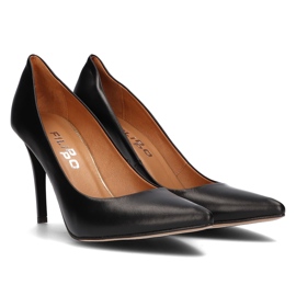 Zapatos de salón Filippo 956 de piel negros 4