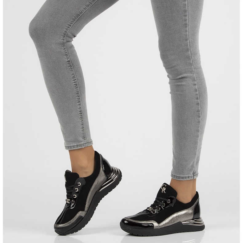 Deportivas de piel Filippo 120 negro 1