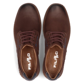 Zapatos de piel Filippo 858 marrón 4