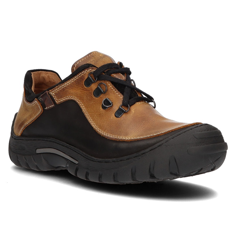 Zapatos de piel Filippo 917 mostaza marrón 1