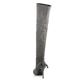 Vices Botas boho en un tacón alto gris 3
