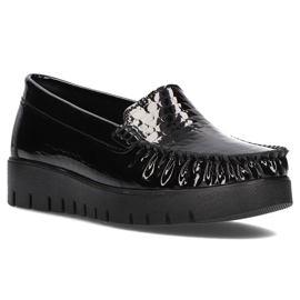 Zapatos de cuero Filippo DP3024 / 21 Bk Cr negro 3