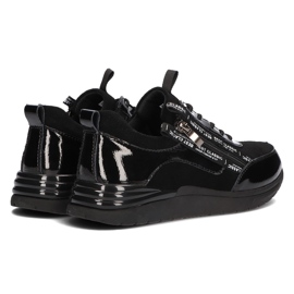 Zapatillas de cuero Filippo DP3149 / 21 Bk negro 5