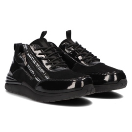 Zapatillas de cuero Filippo DP3149 / 21 Bk negro 6