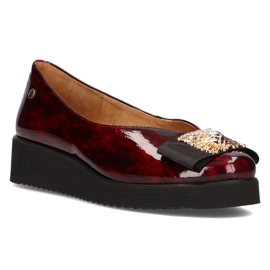 Zapatos de piel Filippo 05315 Burdeos rojo 1