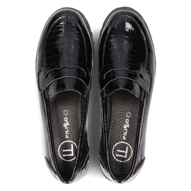 Mocasines de piel Filippo DP3172/21 Bk negro 3