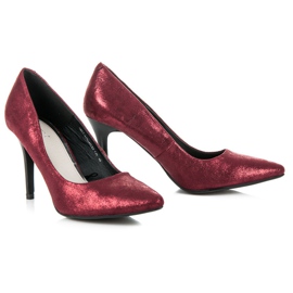Vinceza Tacones burdeos brillo rojo 2 Vinceza Tacones burdeos brillo rojo 2