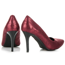 Vinceza Tacones burdeos brillo rojo 1 Vinceza Tacones burdeos brillo rojo 1