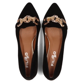 Zapatos de piel Filippo 2109/2 negro 4