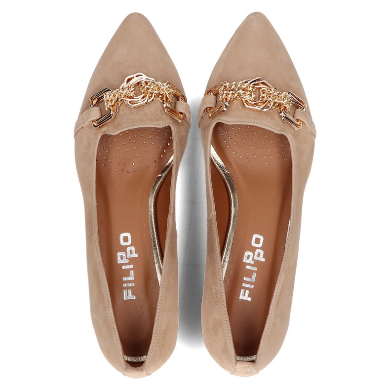 Zapatos de piel Filippo 2109/2 beige 1