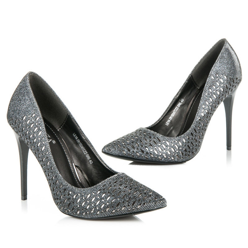 Vinceza Bombas elegantes gris 2