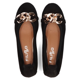 Bailarinas Filippo 894 de piel negro 4