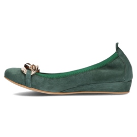 Bailarinas Filippo 894 de piel verde 1