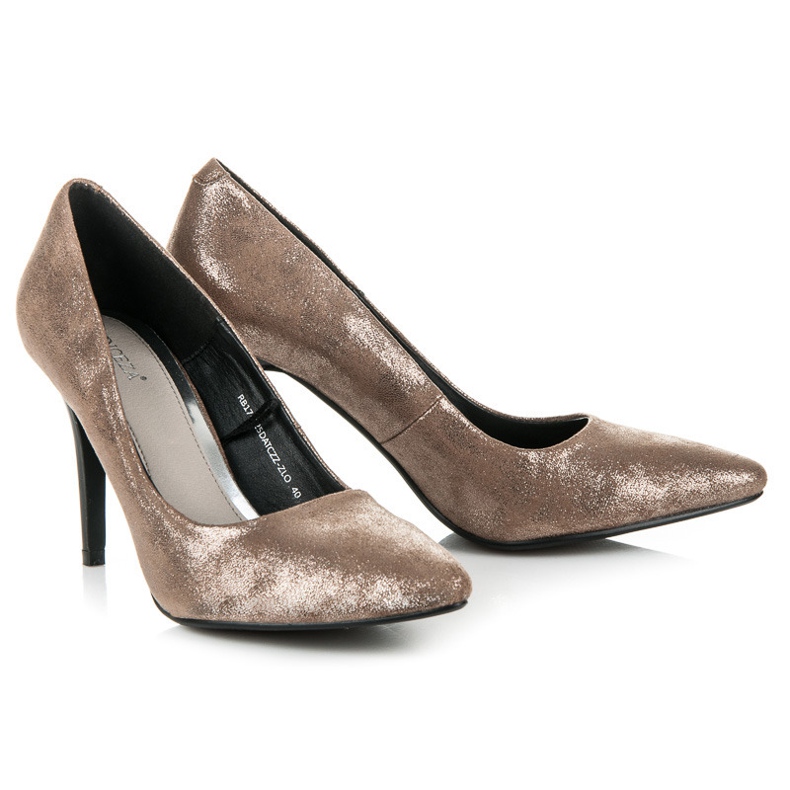 Vinceza Tacones brillantes amarillo 2