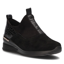 Zapatillas de cuero Filippo DP1689 / 22 Bk Bk Negro 2