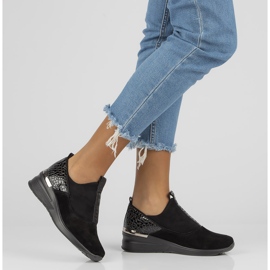 Zapatillas de cuero Filippo DP1689 / 22 Bk Bk Negro 5