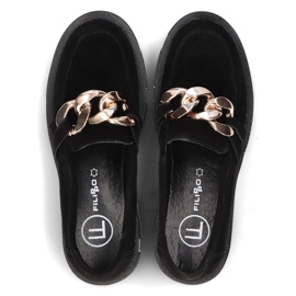 Zapatos de cuero Filippo DP3221/22 Bk S negro 5