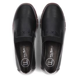 Zapatos de piel Filippo DP3160/22 Bk negro 2