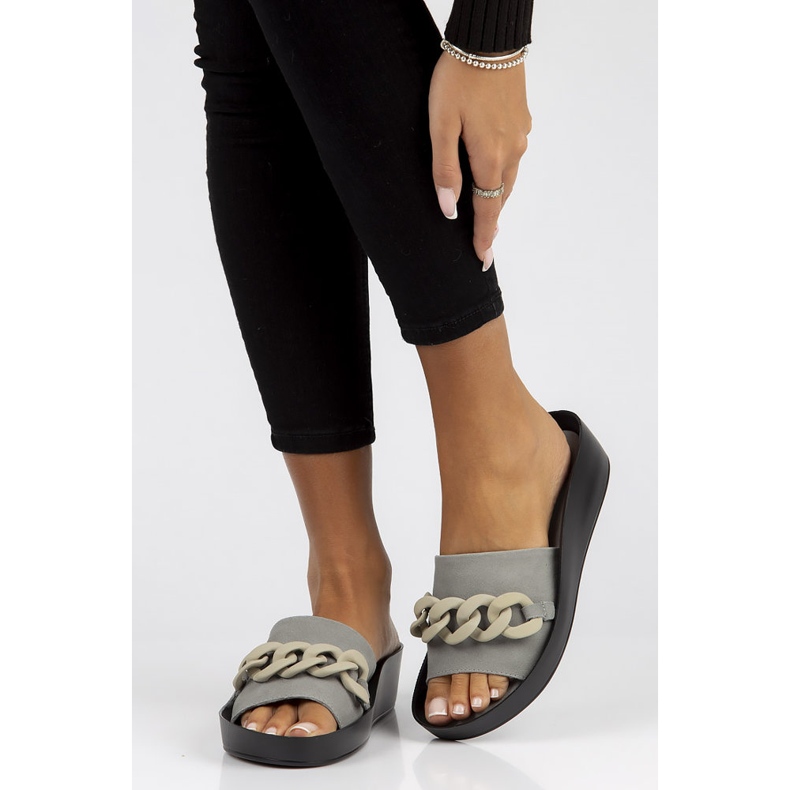 Babuchas de piel Filippo DK3593 / 22 Gr gris 1