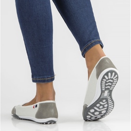 Zapatos de cuero Filippo DP142 / 22 Wh Gr blanco-gris 2