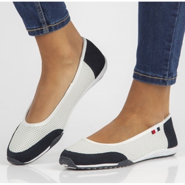Zapatos de piel Filippo DP142/22 Wh Nv blanco y azul marino 4
