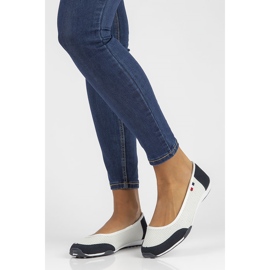 Zapatos de piel Filippo DP142/22 Wh Nv blanco y azul marino 3