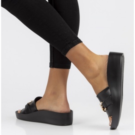 Zapatillas de piel Filippo DK3590/22 Bk negro 3