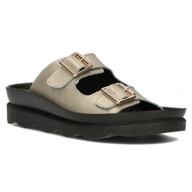 Babuchas de piel Filippo DK3599/22 Go dorado 3