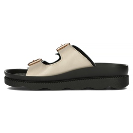 Babuchas de piel Filippo DK3599/22 Go dorado 4