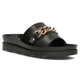 Zapatillas de piel Filippo DK3597/22 Bk negro 4