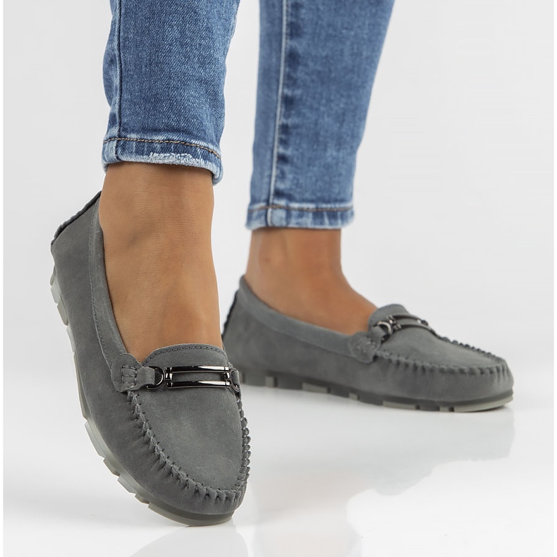 Mocasines de piel Filippo DP1202/22 Gr gris 2