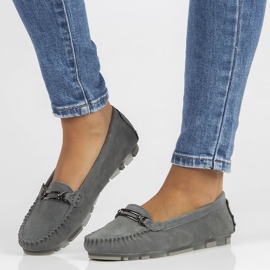Mocasines de piel Filippo DP1202/22 Gr gris 4