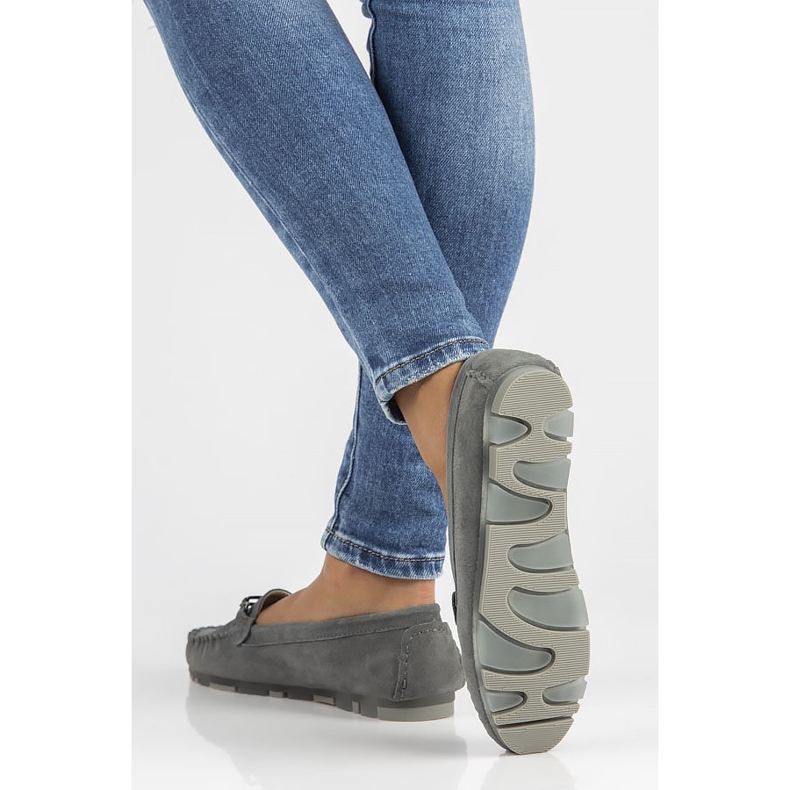 Mocasines de piel Filippo DP1202/22 Gr gris 1