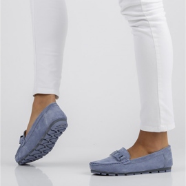 Mocasines de piel Filippo DP3630/22 Bl azul 3