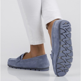 Mocasines de piel Filippo DP3630/22 Bl azul 2