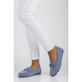 Mocasines de piel Filippo DP3630/22 Bl azul 7