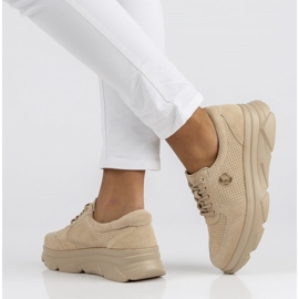 Zapatillas de cuero Filippo DP2138/22 Be Be beige 4