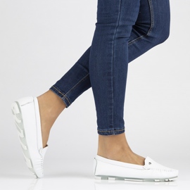 Mocasines de piel Filippo DP2037/22 Wh blanco 2