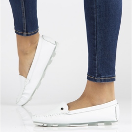 Mocasines de piel Filippo DP2037/22 Wh blanco 3