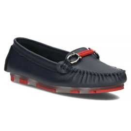 Mocasines de piel Filippo DP3613/22 Nv Rd azul marino 4