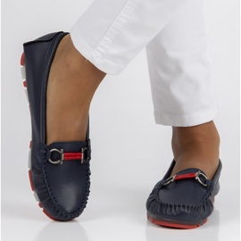 Mocasines de piel Filippo DP3613/22 Nv Rd azul marino 3