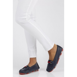 Mocasines de piel Filippo DP3613/22 Nv Rd azul marino 7